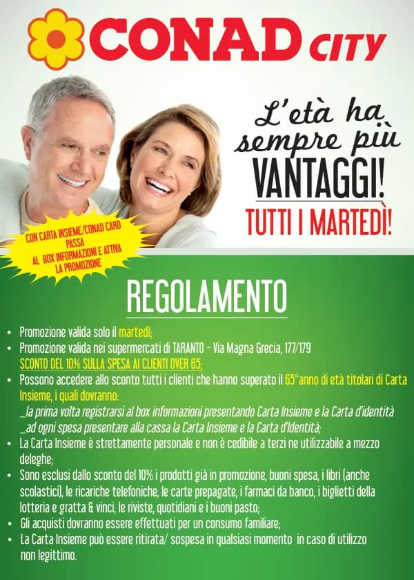 Conad — Conad - Martedi Sconto Over 65
