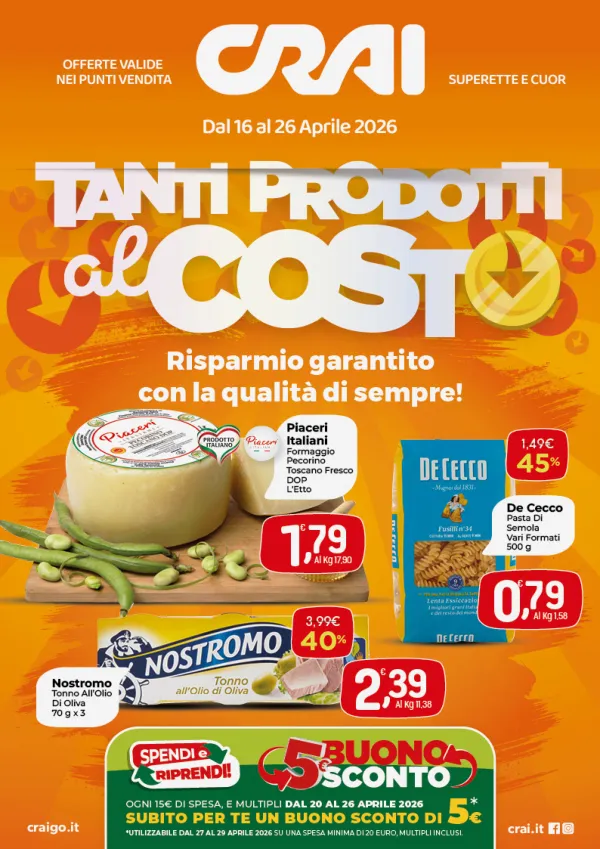 CRAI — Tanti prodotti al costo!