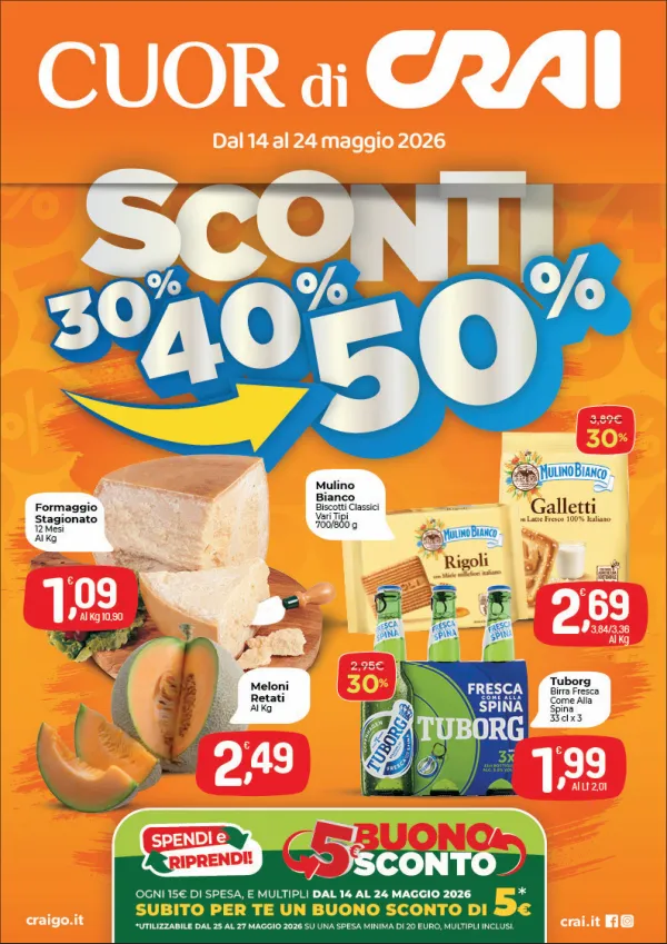CRAI — sconti 30% 40% 50%
