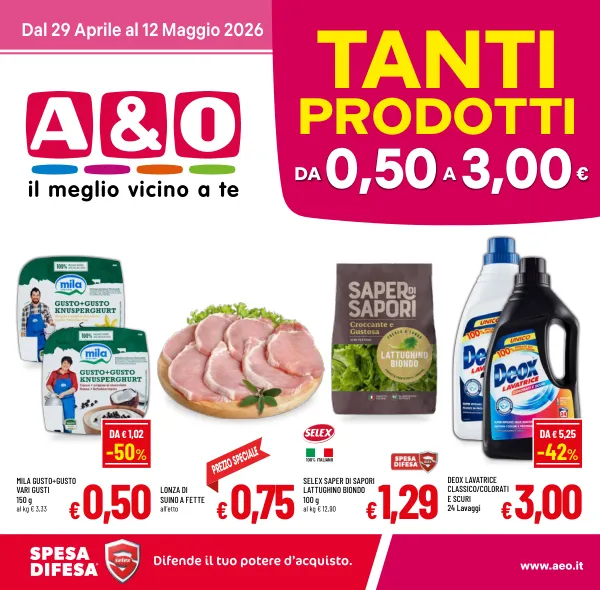 A&O — A&O - Tanti Prodotti Da 0,50 A 3,00 €