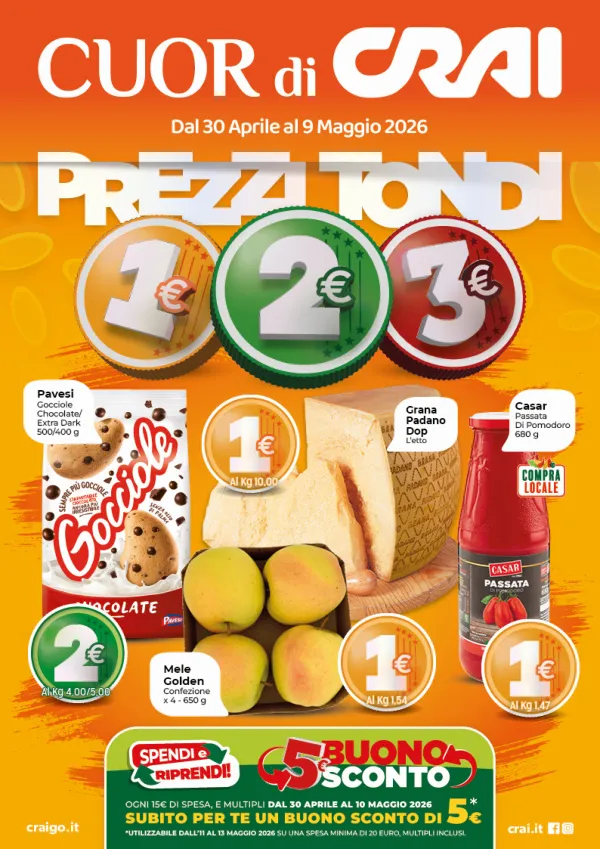 CRAI — Prezzi Tondi 1€ 2€ 3€