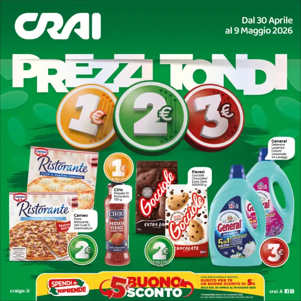 CRAI — prezzi tondi