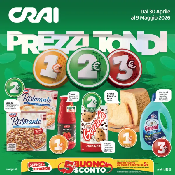 CRAI — Prezzi Tondi 1€ 2€ 3€